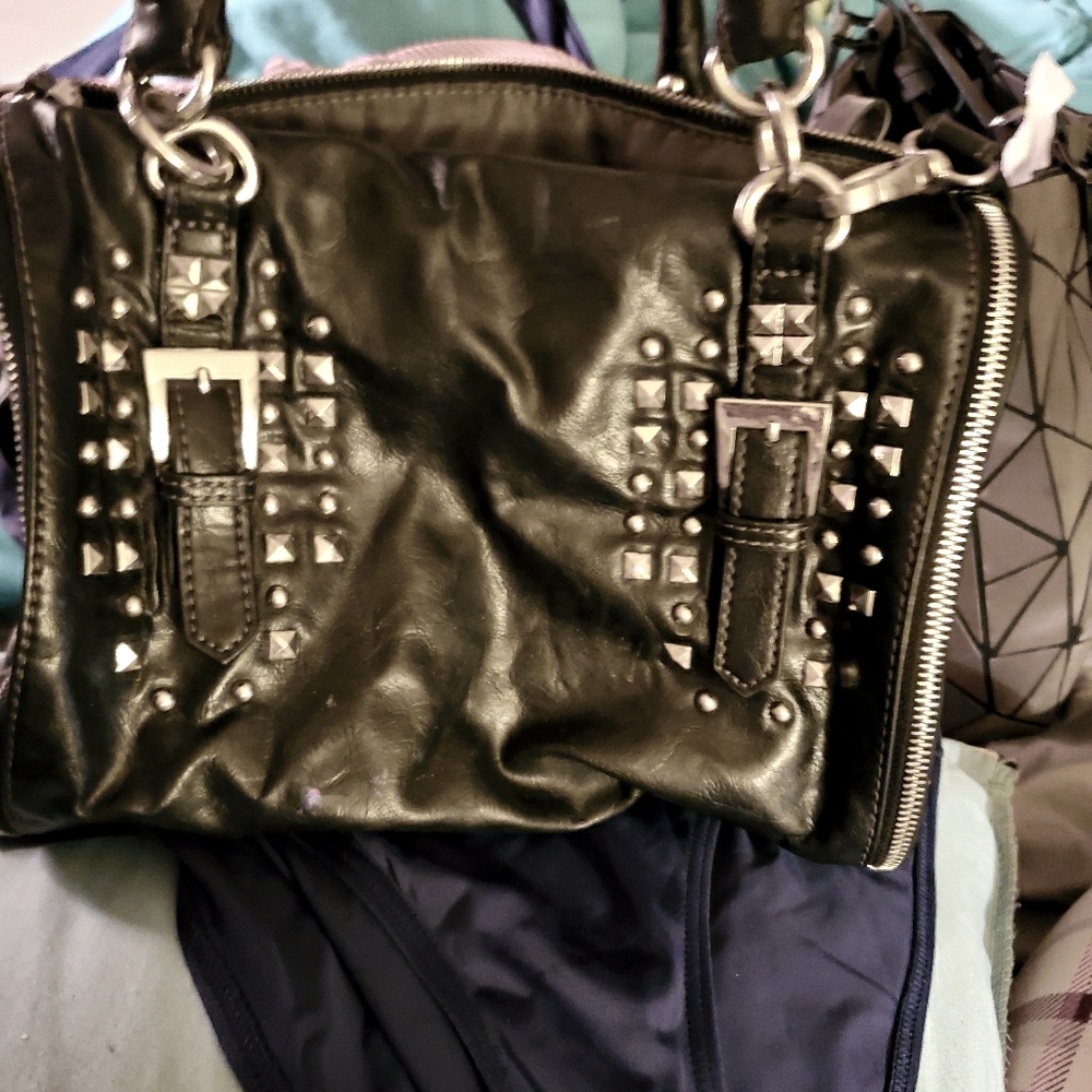 Nine west black stud purse